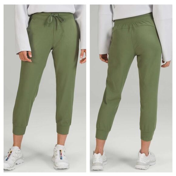 Lululemon Ready to Rulu High-Rise Jogger Crop Green Twill Size 12 - Picture 1 of 4